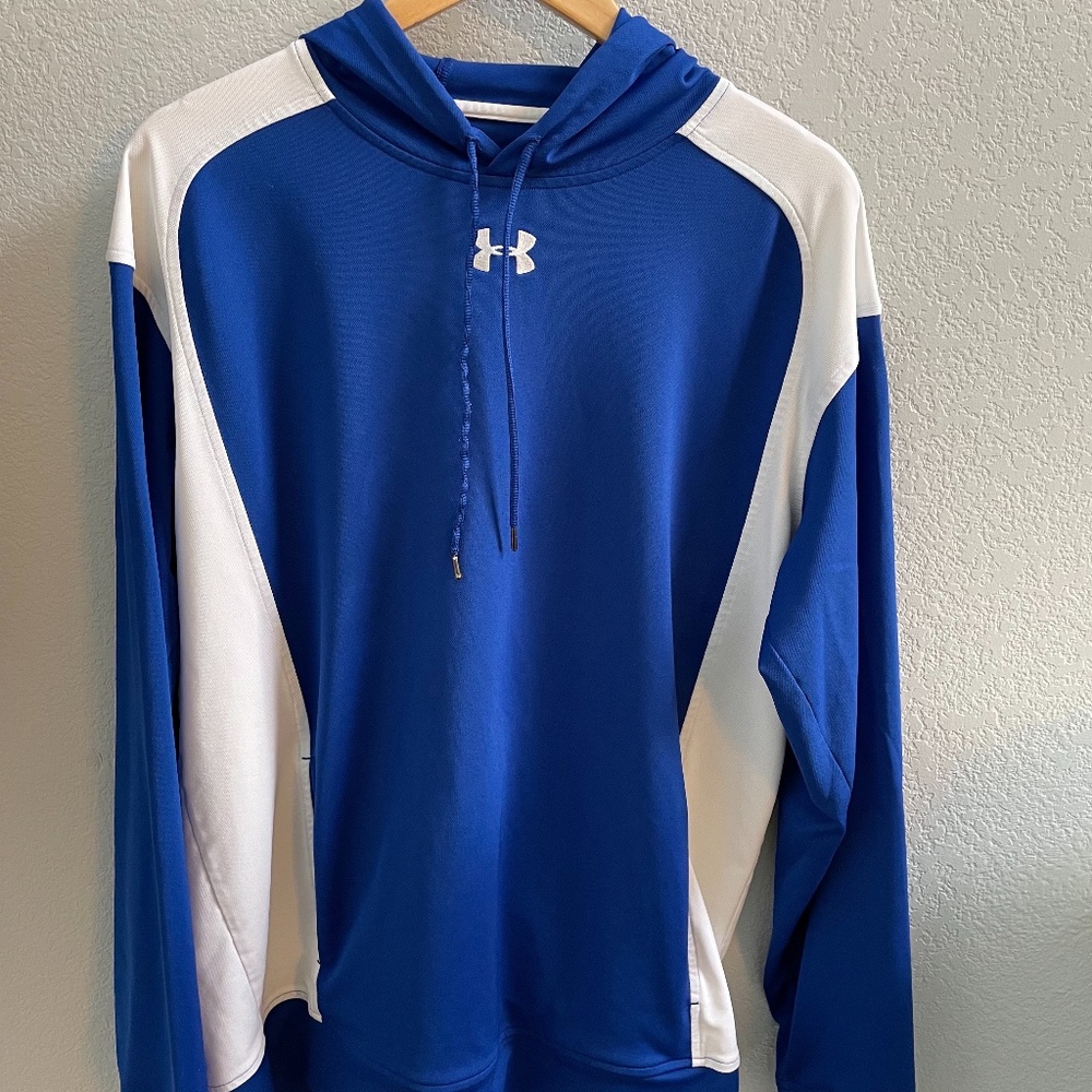 Under Armor Men's Large Blue/White Hoodie